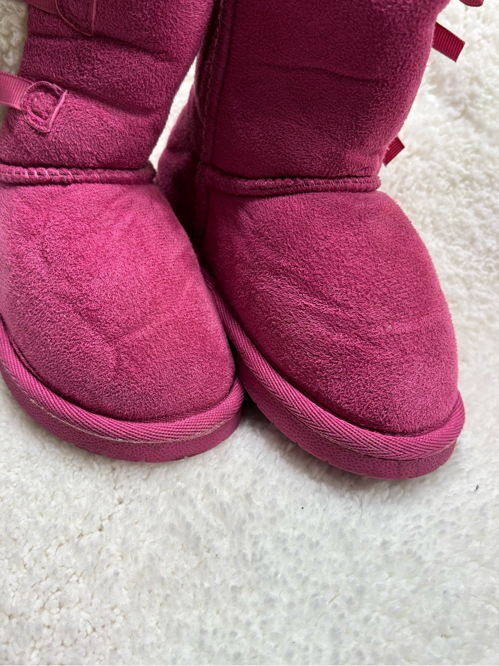 Link Kids Plush Snow Boots in Bright Pink Size 7